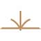 Ekena Millwork Redmond Smooth Timber Gable Bracket, Western Red Cedar, 84"W x 38"H x 3 1/2"D x 3 1/2"F, 11/12 Pitch GBW084X38X0404RED00SWR - alternate 1